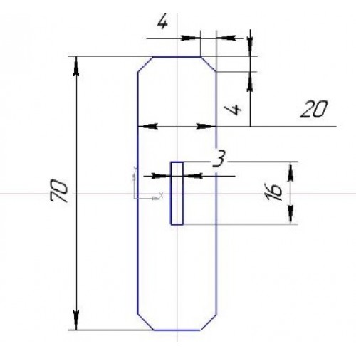 Проставка упор 70*20*2,0 мм