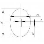 Овал 35х25 мм