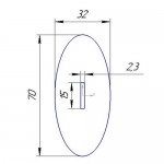 Овал 70х32 мм