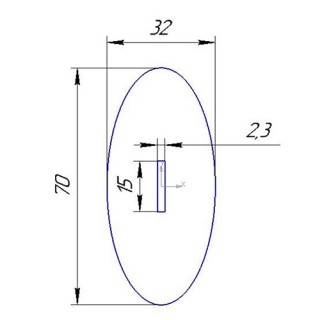 Овал 70х32 мм