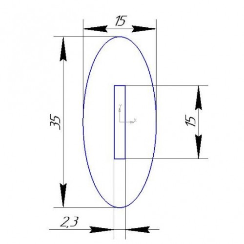 Проставка овал 15*35*3,0 мм