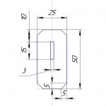 Упор 50х25 мм