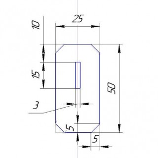Упор 50х25 мм