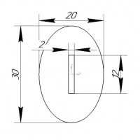 Проставка овал 30*20*3,0 мм