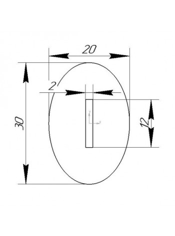 Проставка овал 30*20*3,0 мм (10 шт)