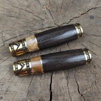 Руків'я для ножа "Фінка Фазан" морений дуб, латунь