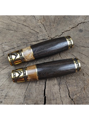 Руків'я для ножа "Фінка Фазан" морений дуб, латунь