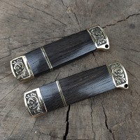 Руків'я для ножа "Графські" морений дуб, латунь