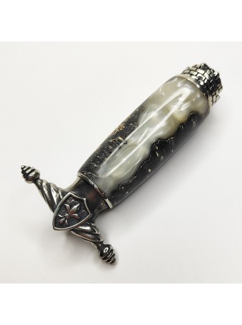 Руків'я для кинджалу "Монарх" міні №2, гібрид, біла бронза