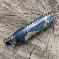 Руків'я "Змій" №2 кап клена стаб., біла бронза