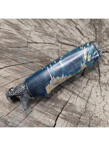 Руків'я "Змій" №2 кап клена стаб., біла бронза