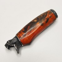 Руків'я "Змій" №3 кап клена стаб., біла бронза