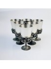 Чарки авторські "Монарх", 6 шт, біла бронза