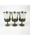 Чарки авторські "Монарх", 3 шт, латунь