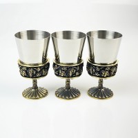 Чарки авторські "Монарх", 3 шт, латунь