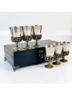 Чарки авторські "Монарх", 6 шт, латунь