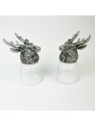 Чарки "Олені", 2 шт, біла бронза