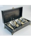 Чарки авторські "Мисливець", 3 шт, біла бронза
