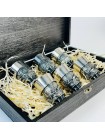 Чарки авторські "Мисливець", 6 шт, біла бронза