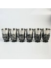 Чарки авторські "Мисливець", 6 шт, біла бронза