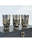 Чарки авторські "Мисливець", 3 шт, латунь