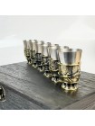Чарки авторські "Мисливець", 6 шт, латунь