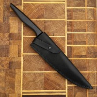 Ножни шкіряні для ножа "Кухня" L, чорні