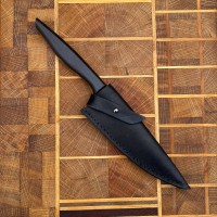 Ножни шкіряні для ножа "Кухня" М, чорні