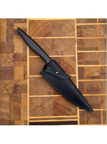 Ножни шкіряні для ножа "Кухня" М, чорні
