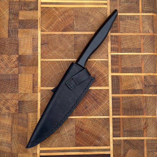 Ножни шкіряні для ножа "Кухня" М, чорні