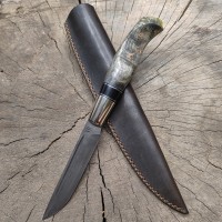 Нож "Финка" XL, дамаск, №10