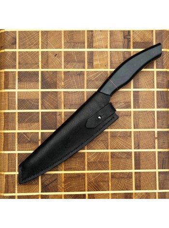 Ножни шкіряні для ножа "Грузія" L, чорні