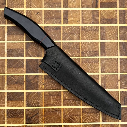 Ножни шкіряні для ножа "Грузія" L, чорні