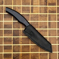 Ножни шкіряні для ножа "Грузія" S, чорні