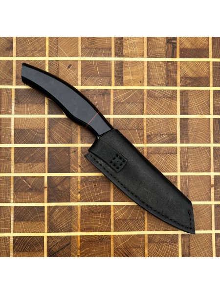 Ножни шкіряні для ножа "Грузія" S, чорні