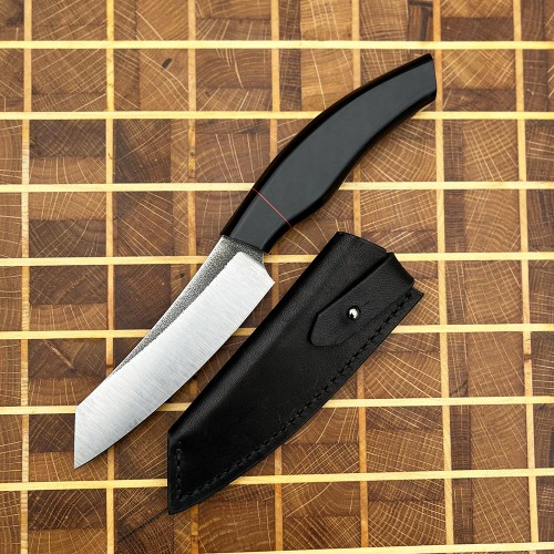 Ножни шкіряні для ножа "Грузія" S, чорні