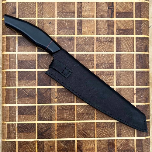 Ножни шкіряні для ножа "Грузія" XL, чорні