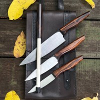 "Кухня", айронвуд, кухонний набір у шкіряній сумці, N690