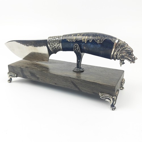 "Ведмідь" ніж ручної роботи з підставкою