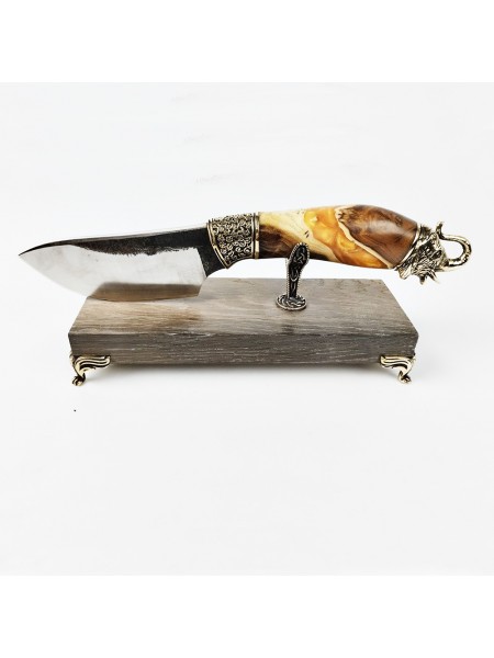 "Слон" ніж ручної роботи з підставкою