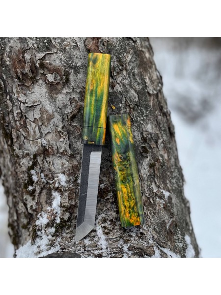 Ніж "Танто" N690, карельська береза, №10