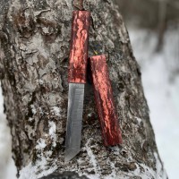 Ніж "Танто" N690, карельська береза, №11