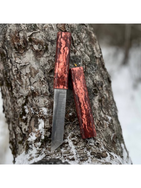 Ніж "Танто" N690, карельська береза, №11