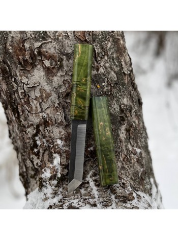Ніж "Танто" N690, карельська береза, №12