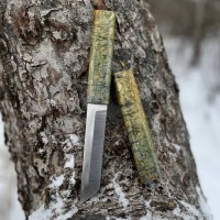 Ніж "Танто" N690, карельська береза, №8