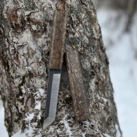 Ніж "Танто" N690, карельська береза, №9