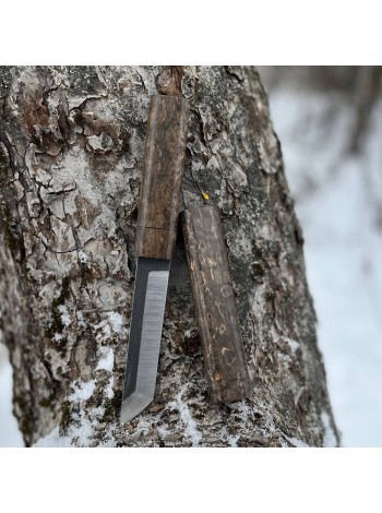 Ніж "Танто" N690, карельська береза, №9