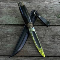Ніж "Якут Преміум №13", шкіряні авторські ножни