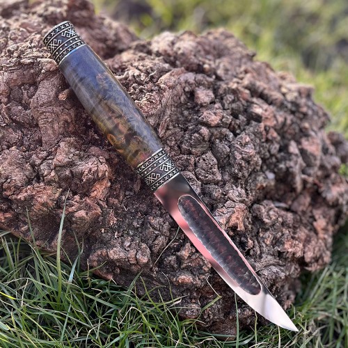 Ніж "Якут Преміум №9", шкіряні авторські ножни