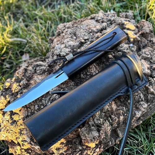 Ніж "ЯКУТ N690, V-023", шкіряні ножни